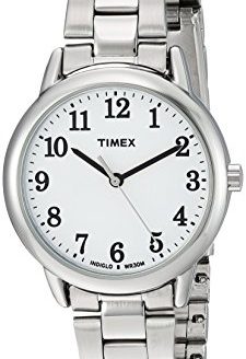 Timex Women's TW2R23700 Easy Reader Silver-Tone/White Stainless Steel Bracelet Watch