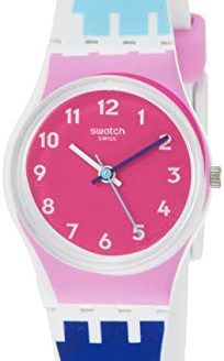 Swatch Womens Analogue Quartz Watch with Silicone Strap LW166