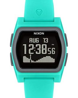 NIXON Rival A1236 - Turquoise - 100m Water Resistant Women's Digital Surf Watch (38mm Watch Face, 20mm-19mm Pu/Rubber/Silicone Band)