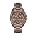 Michael Kors Womens Bradshaw Quartz Chronograph Stainless Steel Bracelet Watch,Brown-MK6247
