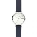 Skagen Women's Anita Steel Analog-Quartz Leather Strap, Blue