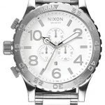 NIXON 51-30 Chrono A090 - High Polish/White - 307M Water Resistant Men's Analog Fashion Watch (51mm Watch Face, 25mm Stainless Steel Band)