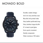Movado Men's BOLD Sport PVD Chronograph Watch with a Printed Index Dial, Black/Blue