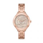 The Michael Kors Women's Slim Runway Watch in Rose Gold-Tone Stainless Steel MK3993.
