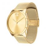 Movado Bold, Yellow Gold Ion-Plated Stainless Steel Case, Gold Dial