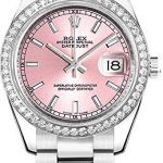 Women's Rolex Datejust 31 Pink Dial Diamond Bezel Luxury Watch 178384