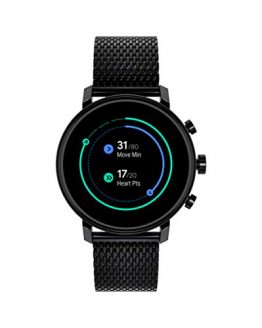 Movado Connect 2.0 Unisex Powered with Wear OS by Google Stainless Steel and Ionic Plated Black Steel Smartwatch, Color: Black (Model: 3660034)