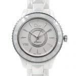 Dior VIII Diamond Automatic White Ceramic and Stainless Steel Ladies