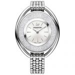 Ladies' Swarovski Crystal Crystalline Oval Silver-Tone Bracelet Watch