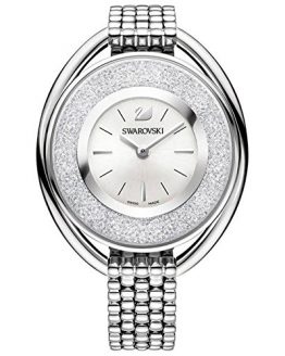 Ladies' Swarovski Crystal Crystalline Oval Silver-Tone Bracelet Watch