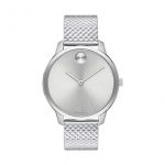 Movado Bold, Stainless Steel Case, Silver White Dial, Stainless Steel Mesh Bracelet, Women, 3600595