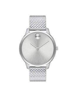 Movado Bold, Stainless Steel Case, Silver White Dial, Stainless Steel Mesh Bracelet, Women, 3600595