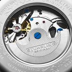 Stührling Original Men's Dual Time Skeleton Automatic Watch with Calfskin Leather Band and AM/PM Sun-Moon Subdial