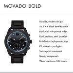 Movado Men's BOLD Sport Chronograph Black PVD Watch with a Printed Index Dial, Black (Model 3600514)
