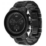 Movado Men's BOLD Large Metals Chronograph Watch with Printed Index Dial, Black (3600484)