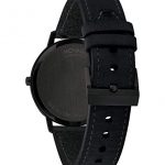 Movado FACE, Black Ion-Plated Stainless Steel Case, Black Dial, Black Leather Strap