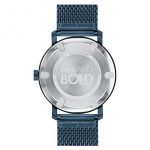 Movado Bold, Blue Stainless Steel Case, Blue Dial, Blue Steel Mesh Bracelet, Men, 3600610