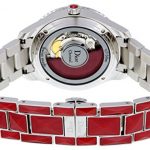 Dior Christal Red Dial Ladies Watch: Elegance in Stainless Steel with Sapphire Inserts