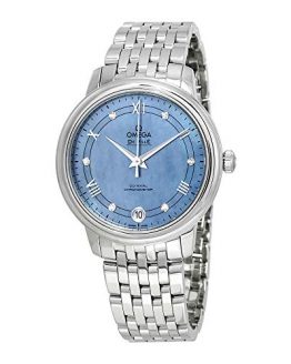 Omega De Ville Prestige Blue Mother of Pearl Diamond Dial Ladies Watch 424.10.33.20.57.001