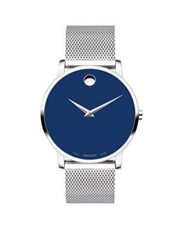 Movado Museum, Stainless Steel Case, Blue Dial, Stainless Steel Bracelet, Men, 0607349