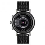 Movado Connect 2.0 Unisex Powered with Wear OS by Google Stainless Steel and Black Velcro Fabric Smartwatch
