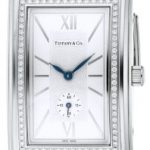 Tiffany & Co. Watch Grand Silver Dial Diamond Satin Belt