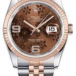 Rolex Datejust 36 Chocolate Dial with Floral Motif Luxury Watch Ref. 116231