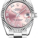 Rolex Datejust 31 Pink Roman Numeral Dial Oyster Bracelet Ladies Watch Ref. 178274