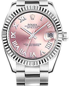 Rolex Datejust 31 Pink Roman Numeral Dial Oyster Bracelet Ladies Watch Ref. 178274