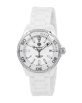Tag Heuer Aquaracer Lady 300M 35mm White Diamonds Ceramic Watch