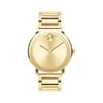 Movado Men's BOLD Evolution LYG Watch with a Flat Dot Sunray Dial, Gold (Model 3600508)
