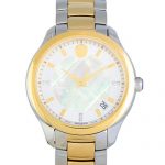 Movado Bellina Stainless Steel Yellow Gold PVD Mother of Pearl Watch