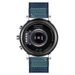 Movado Connect 2.0 Unisex Powered with Wear OS by Google Stainless Steel and Navy Velcro