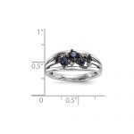 Elegance in White Gold: Diamond Sapphire Band Ring