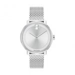 Movado Bold, Stainless Steel Case, Silver Dial, Stainless Steel Mesh Bracelet, Women, 3600579