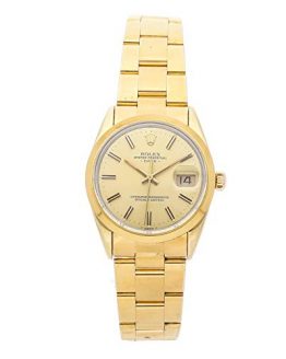 Rolex Oyster Perpetual Mechanical (Automatic) Champagne Dial Mens Watch 15505 (Certified Pre-Owned)