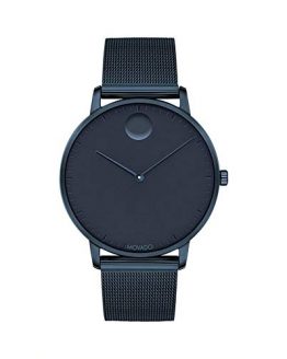 Movado FACE, Navy Ion-Plated Stainless Steel Case, Navy Dial