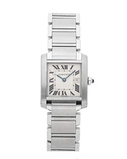 Cartier Tank Francaise Quartz (Battery) Silver Dial Womens Watch