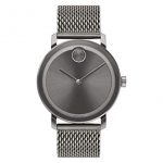 Movado Bold, Ionic Plated Grey Steel Case, Grey Dial