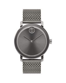 Movado Bold, Ionic Plated Grey Steel Case, Grey Dial