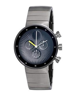 Movado Edge Chronograph Black Dial Stainless Steel Mens Watch