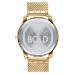 Movado Bold, Yellow Gold Ion-Plated Stainless Steel Case, Gold Dial