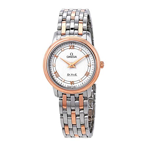 Omega De Ville Diamond Silver Dial Two-Tone Ladies Watch 424.20.27.60.52.003