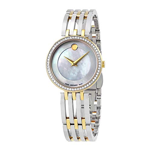 Movado Esperanza, Yellow Stainless Steel Case, White Dial, Stainless Steel Bracelet, Women, 0607085