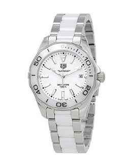Tag Heuer Aquaracer White Dial Steel and Ceramic Ladies Watch