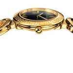 Versace Medusa Stud Icon Ladies Black Dial Gold-Tone Stainless Steel Watch