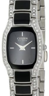 Citizen Women's Eco-Drive Normandie Stainless Steel and Black Watch