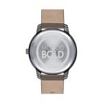 Movado Bold, Ionic Plated Grey Steel Case, Grey Dial, Taupe Nappa Leather Strap, Women, 3600593