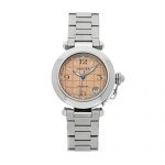 Cartier Pasha Mechanical (Automatic) Salmon/Pink Dial Womens Watch