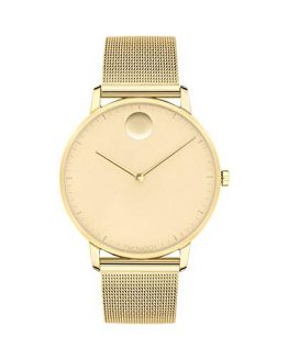 Movado FACE, Gold Stainless Steel Case, Pale Yellow Gold-Toned Dial